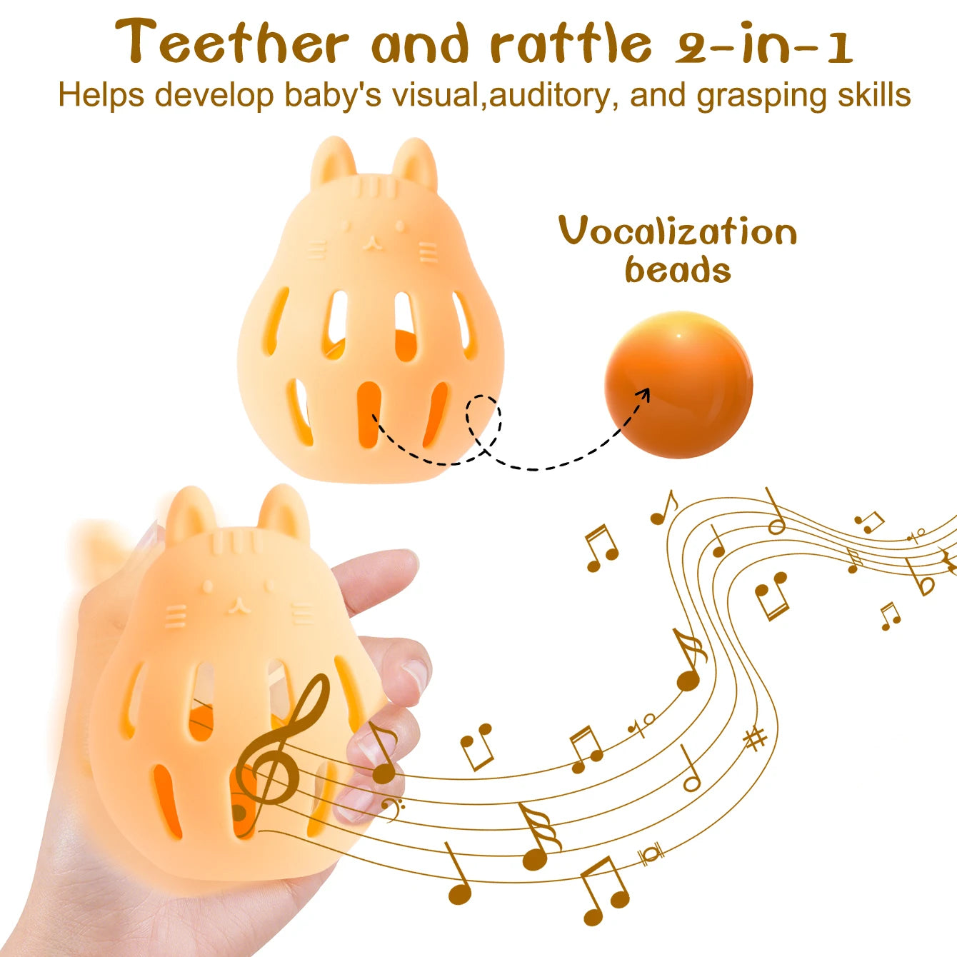 Silicone Baby Teether Cat