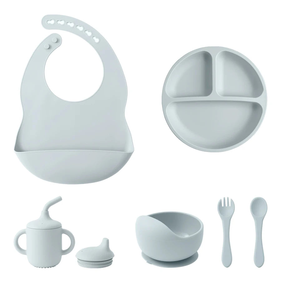 6PCS Baby Silicone Tableware