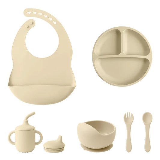 6PCS Baby Silicone Tableware