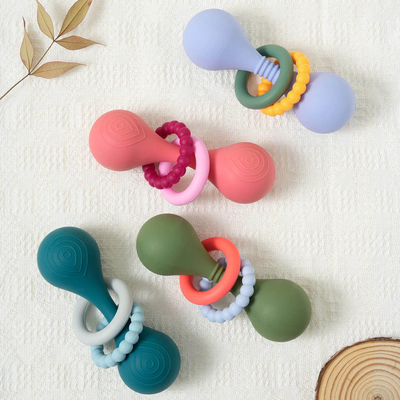 Silicone Baby Teether Rattle
