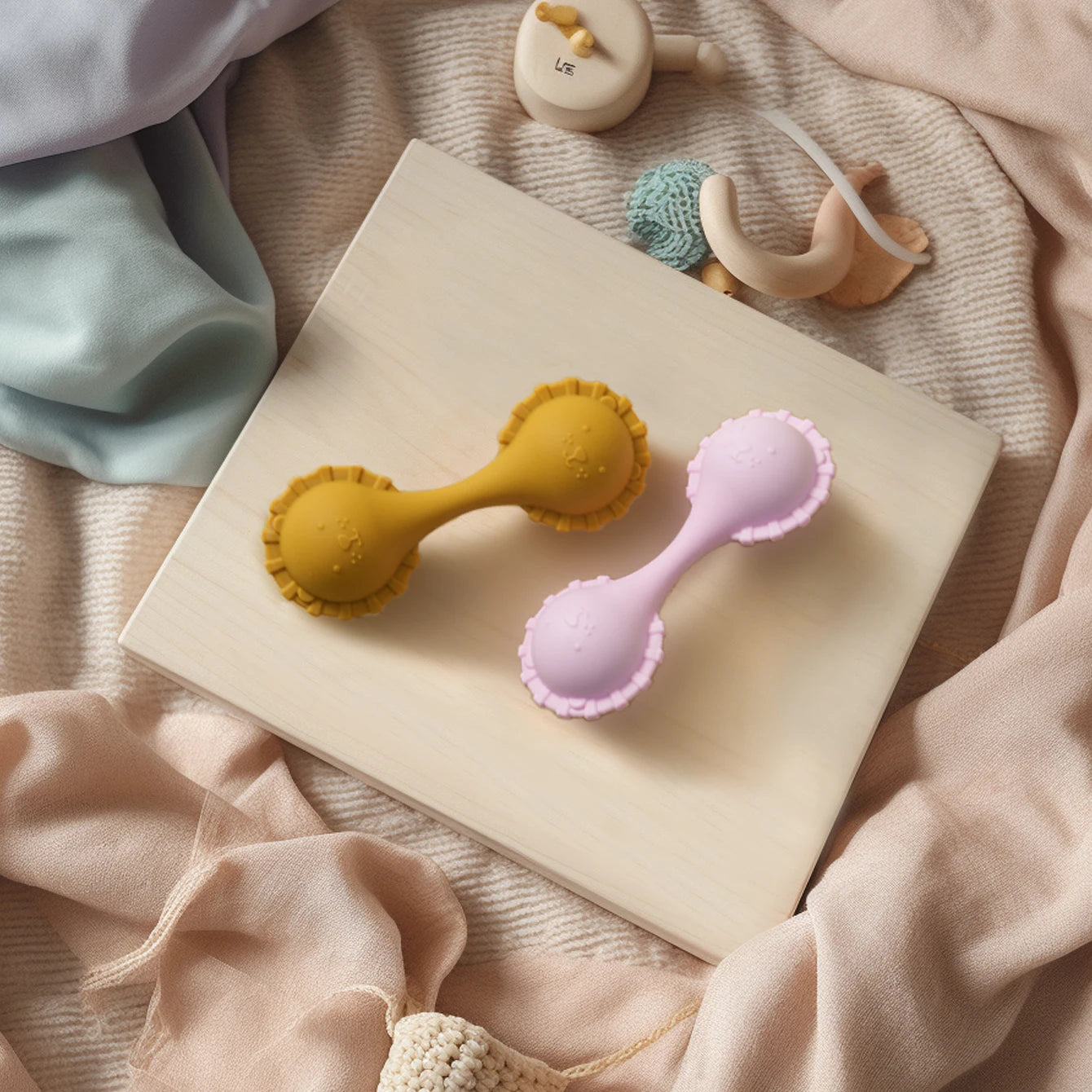 Baby Silicone Rattle Toys