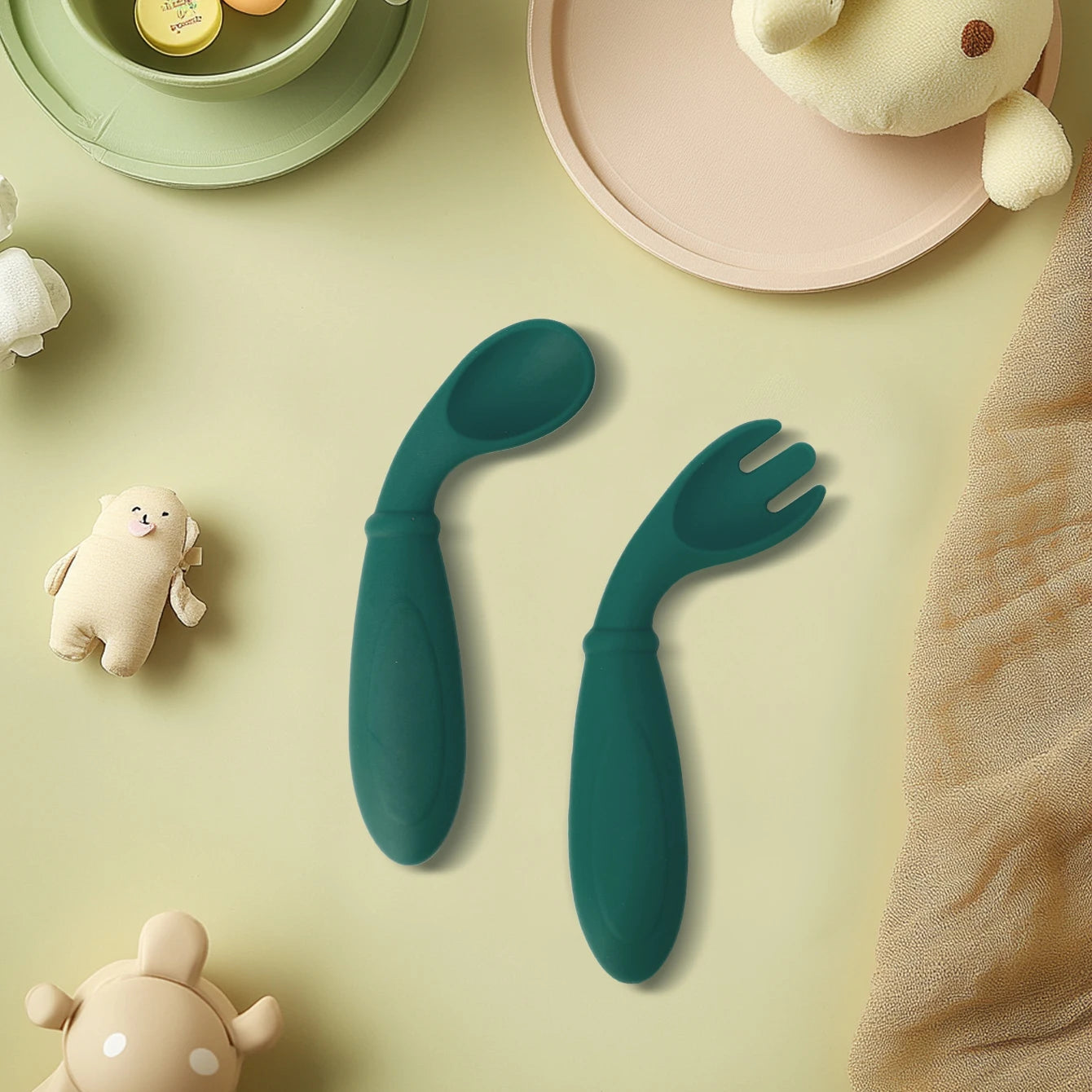 Silicone Spoon Fork Set