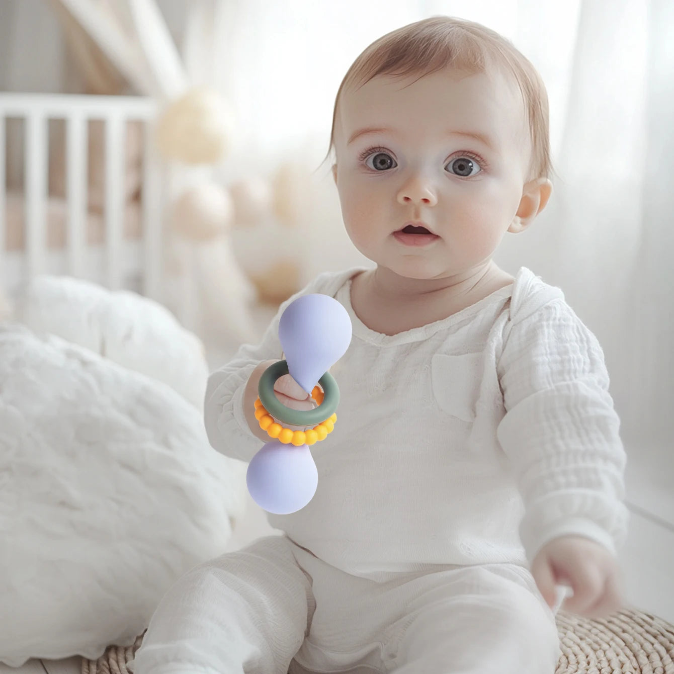 Silicone Baby Teether Rattle