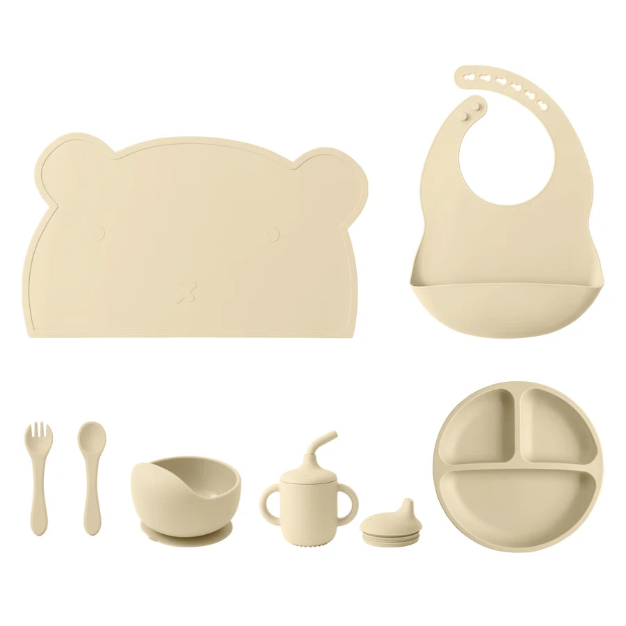 7PCS Baby Silicone Dinner