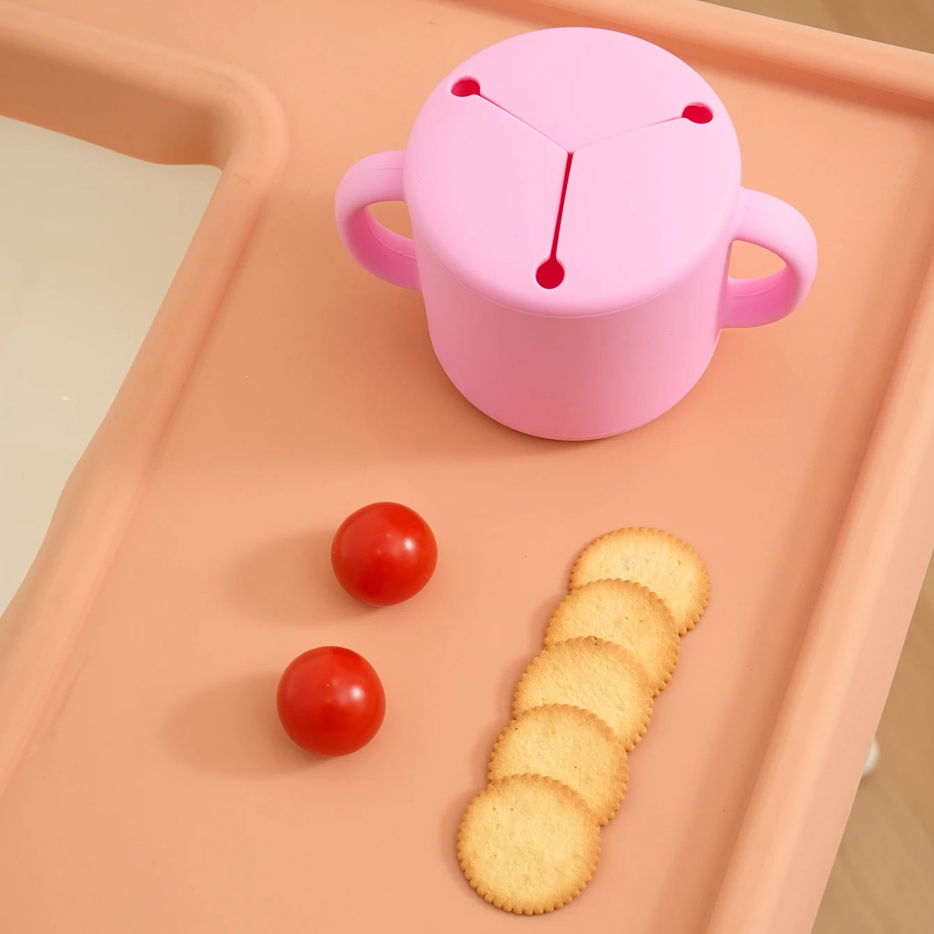 Silicone Snack Cup Double Handle