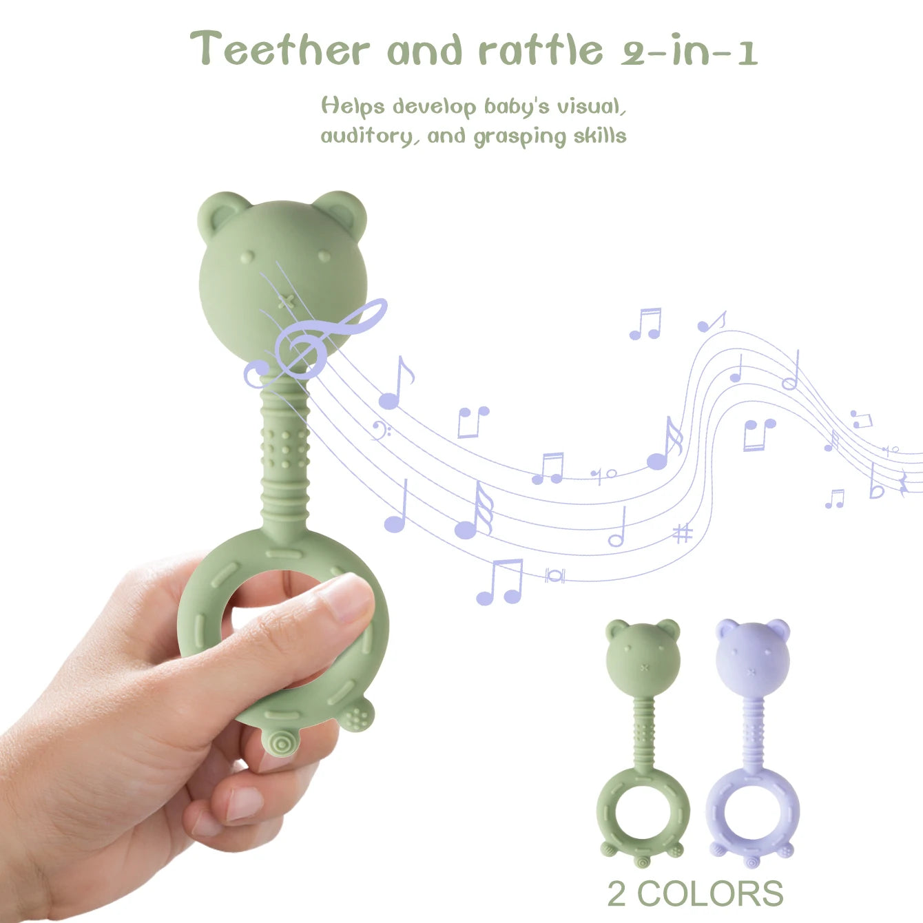 Silicone Baby Teether Bear