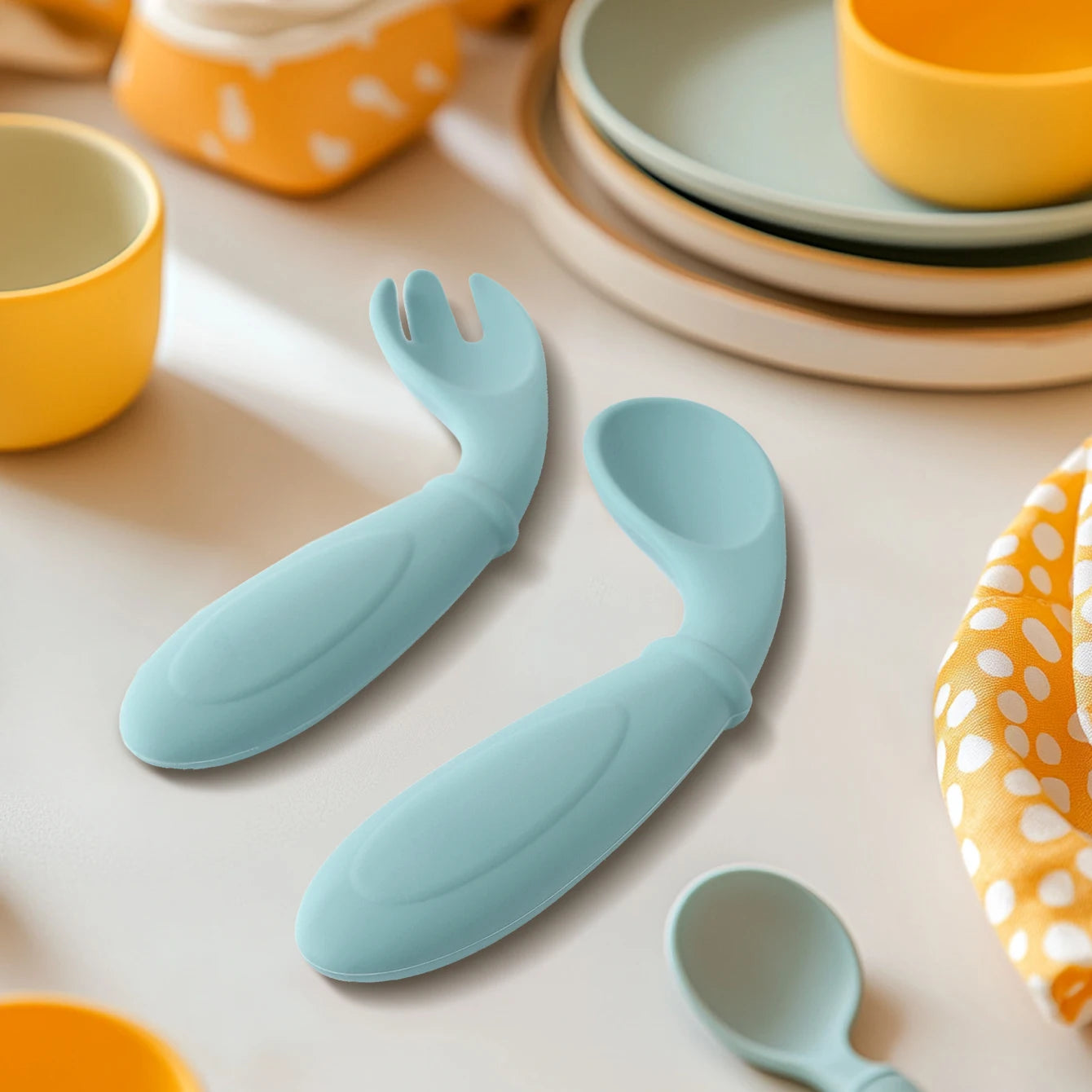 Silicone Spoon Fork Set