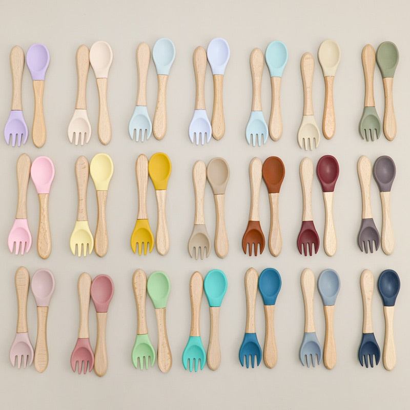 Silicone Spoon Fork 2pc