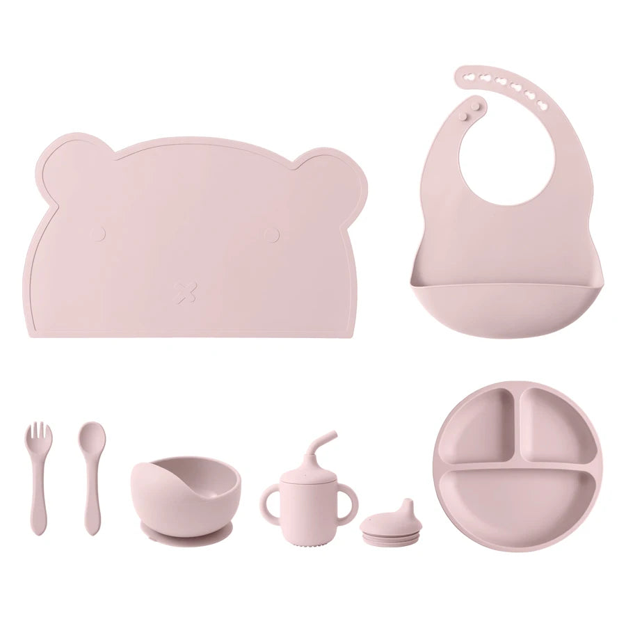 7PCS Baby Silicone Dinner