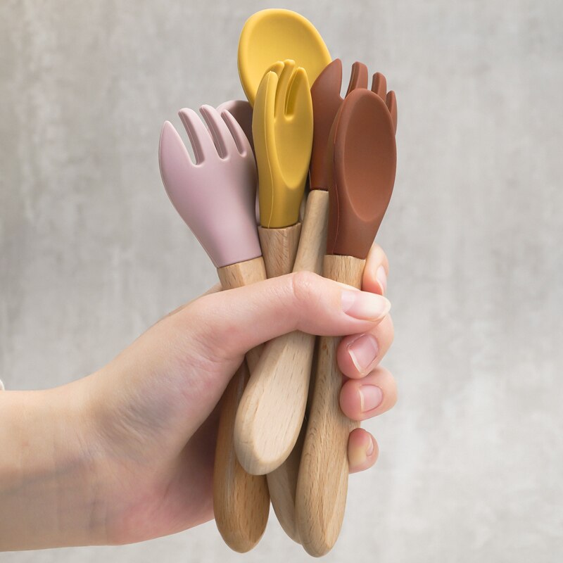Silicone Spoon Fork 2pc