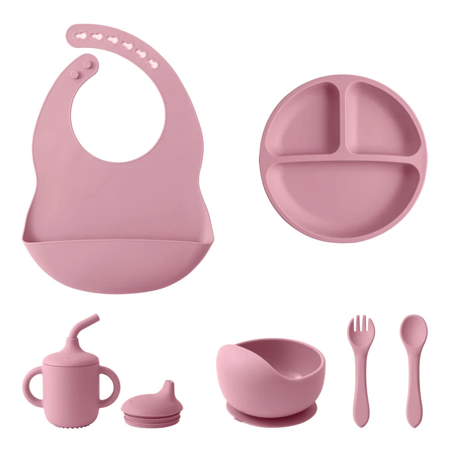 6PCS Baby Silicone Tableware