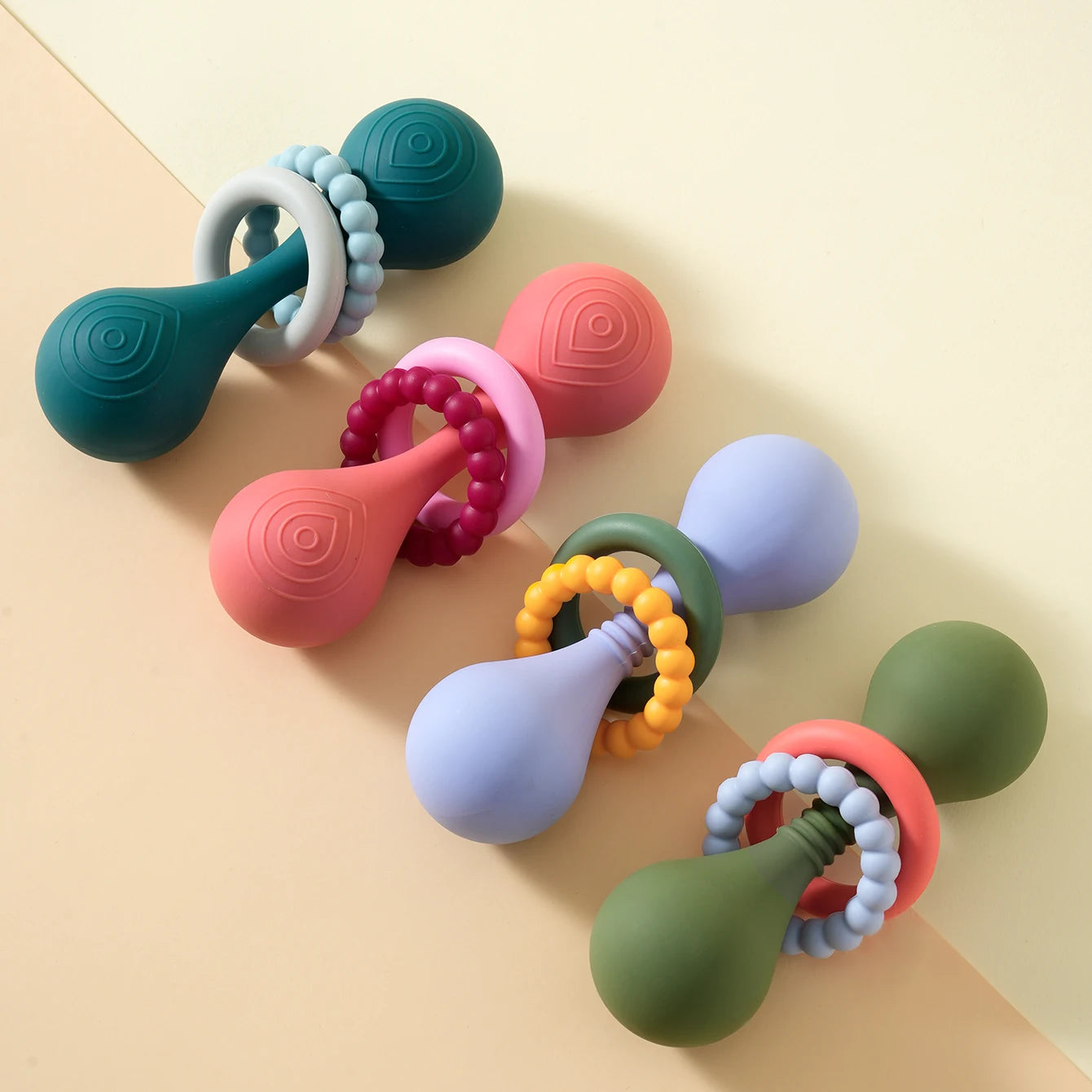 Silicone Baby Teether Rattle