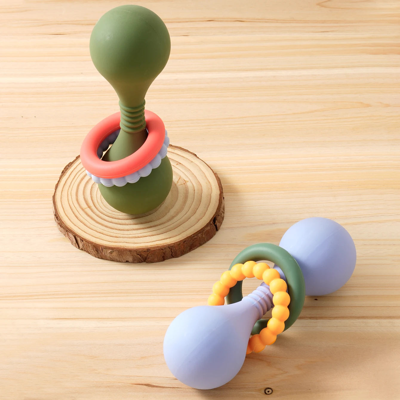 Silicone Baby Teether Rattle