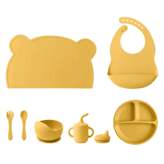 7PCS Baby Silicone Dinner