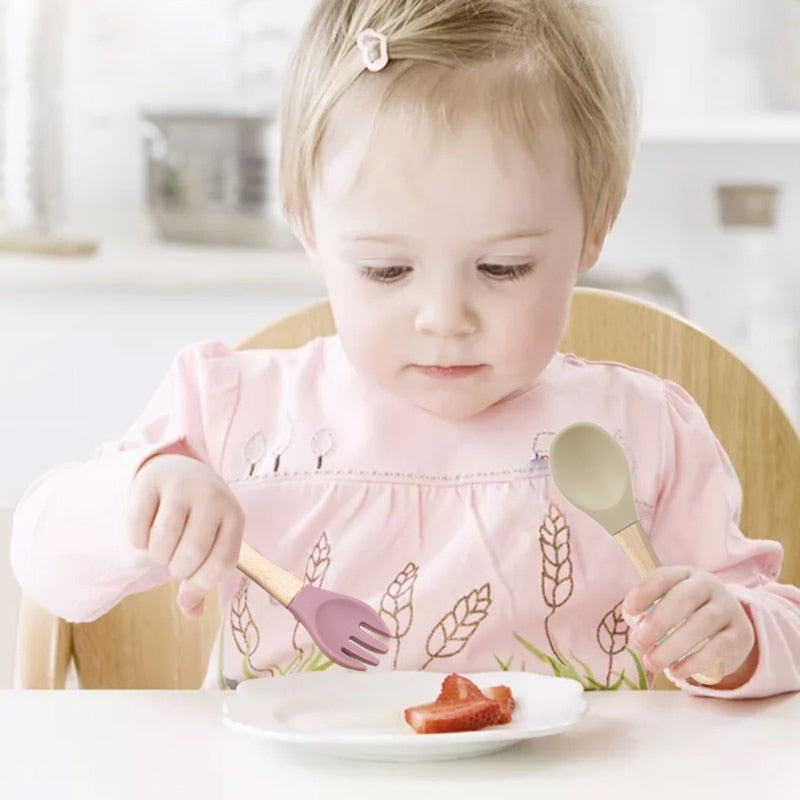 Silicone Spoon Fork 2pc