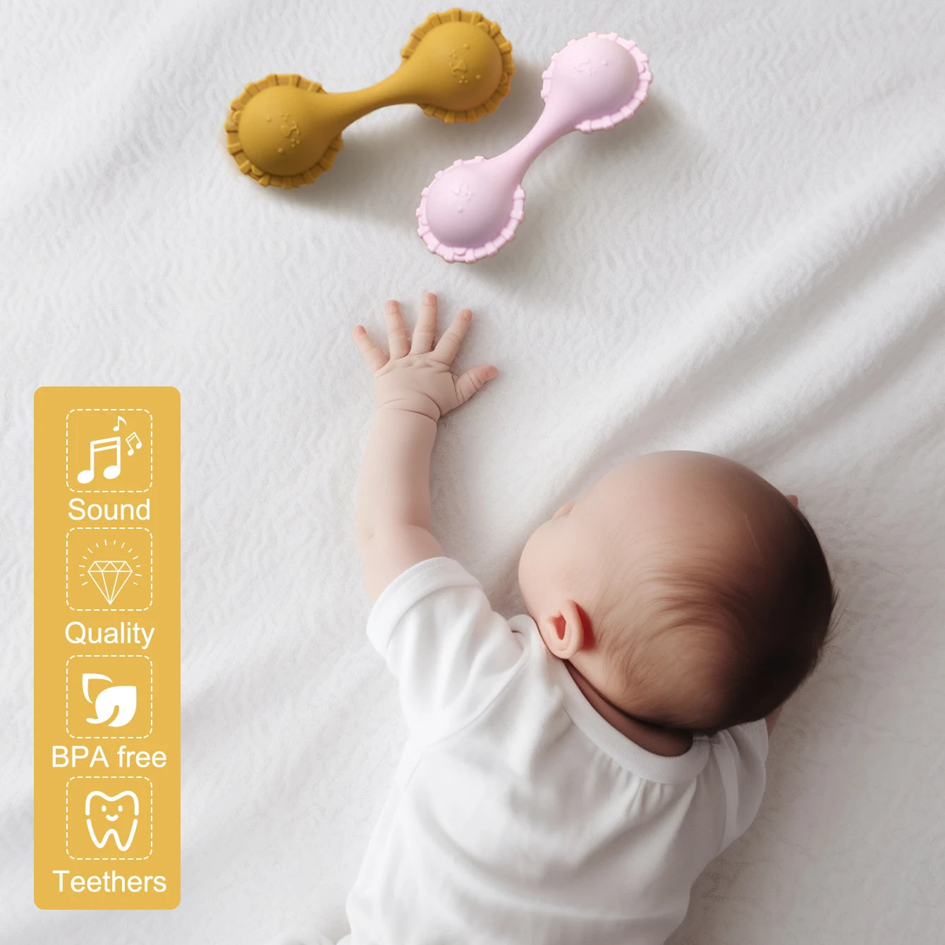 Baby Silicone Rattle Toys