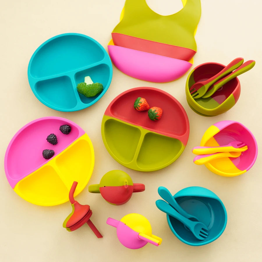 6PCS Baby Silicone Tableware