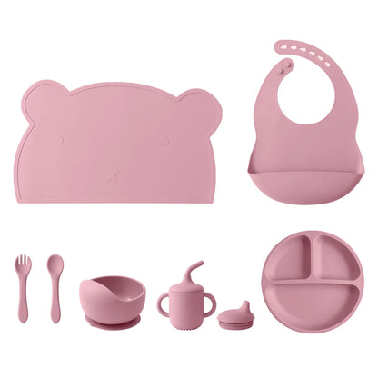 7PCS Baby Silicone Dinner