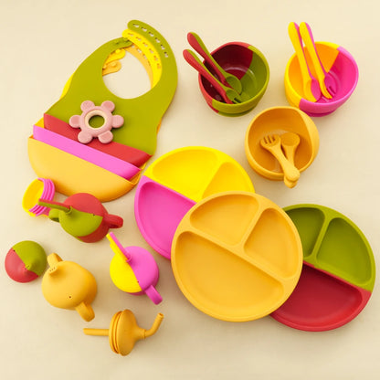 6PCS Baby Silicone Tableware