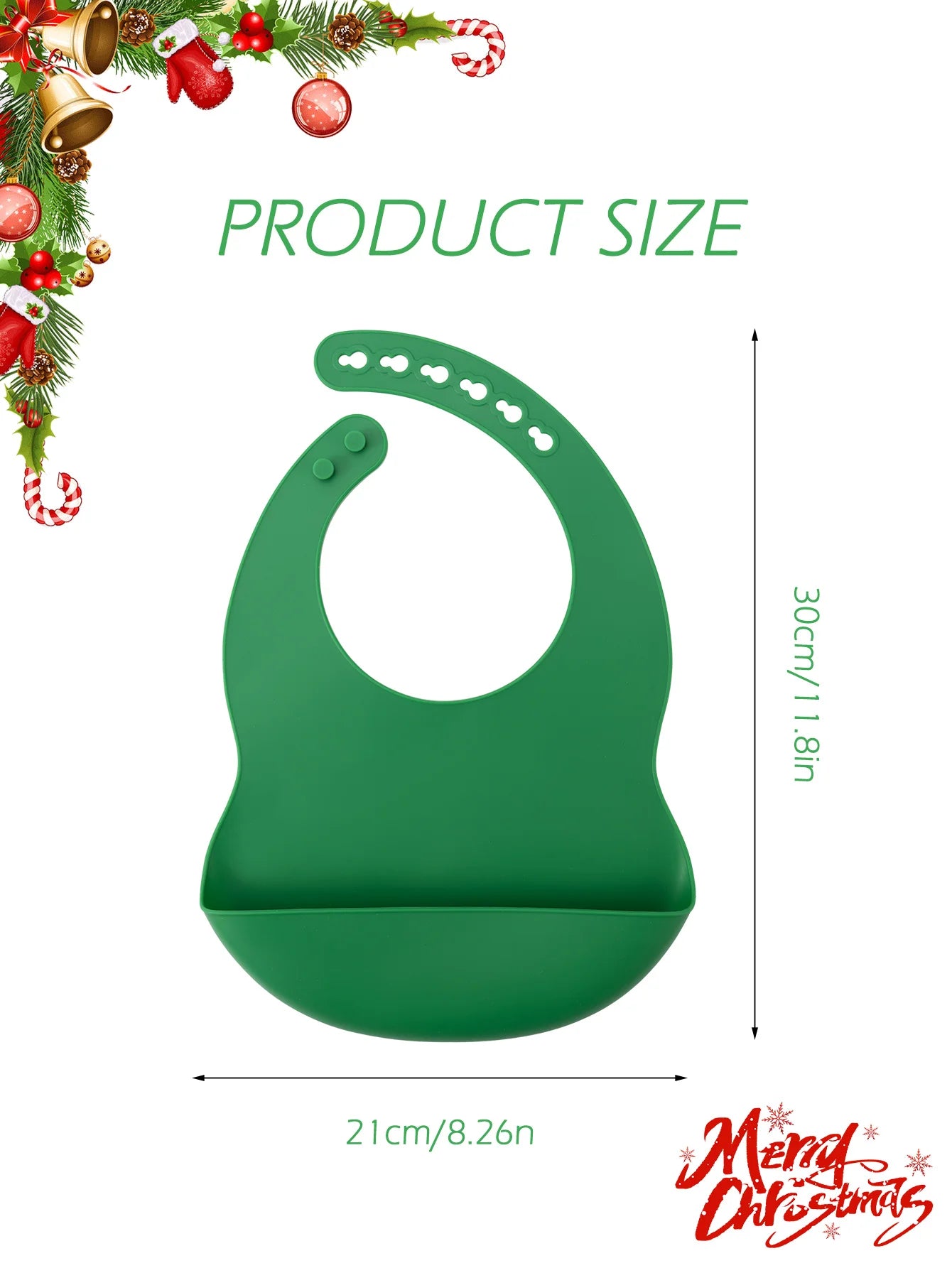 Christmas Silicone Bib – Santa Smiles