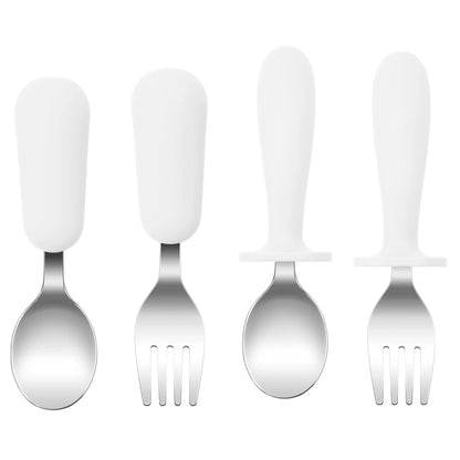 Christmas Feeding Utensils Set – Snowflake Spoons (4PCS)