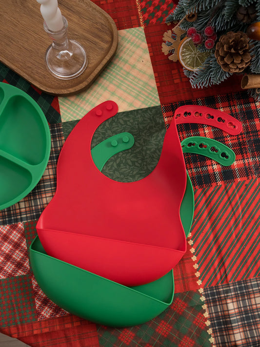 Christmas Silicone Bib – Santa Smiles
