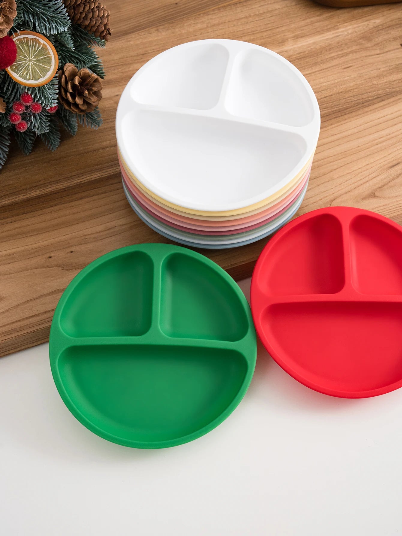 Christmas Baby Dining Plate – Santa Feast Edition