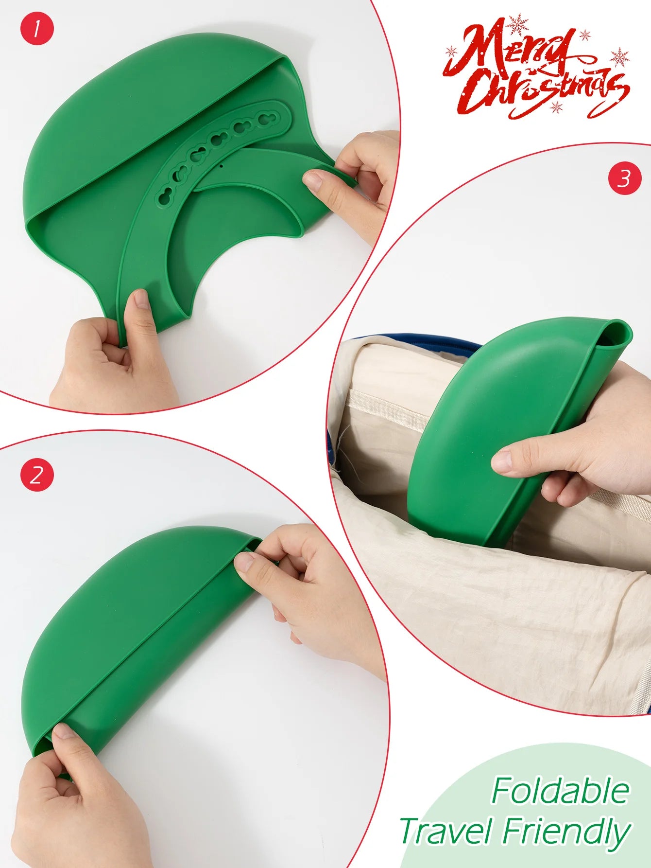 Christmas Silicone Bib – Santa Smiles