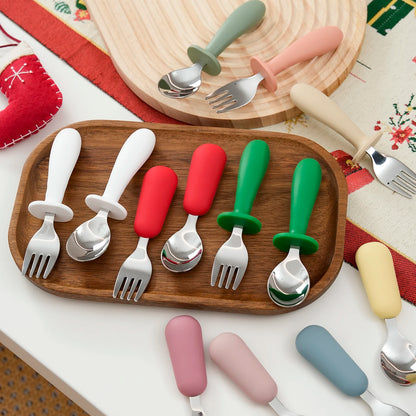 Christmas Feeding Utensils Set – Snowflake Spoons (4PCS)