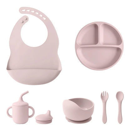 6PCS Baby Silicone Tableware