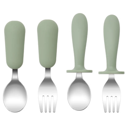 Christmas Feeding Utensils Set – Snowflake Spoons (4PCS)