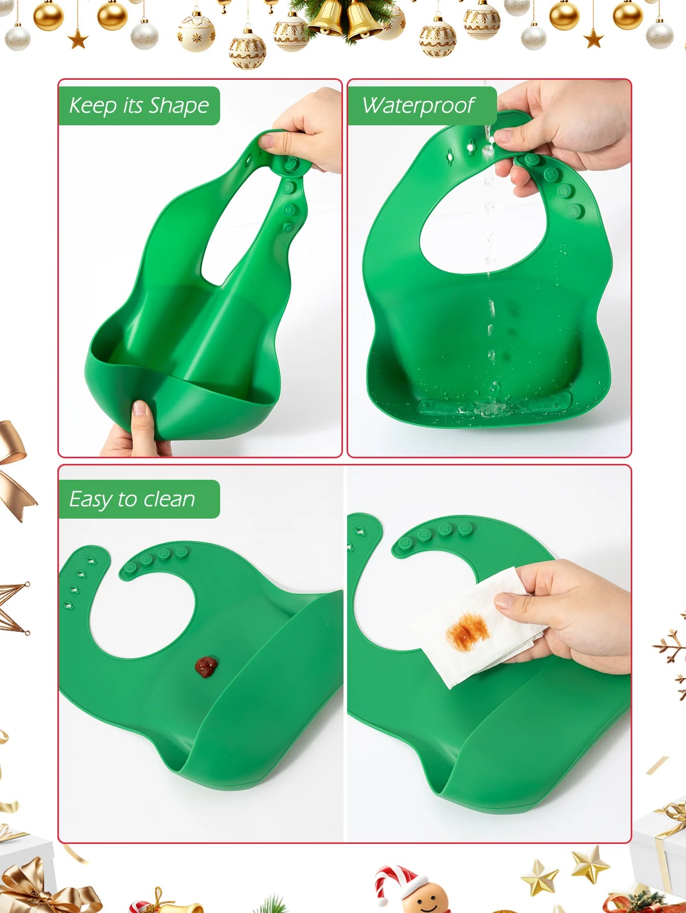 Christmas Baby Bib – Cozy Reindeer Edition