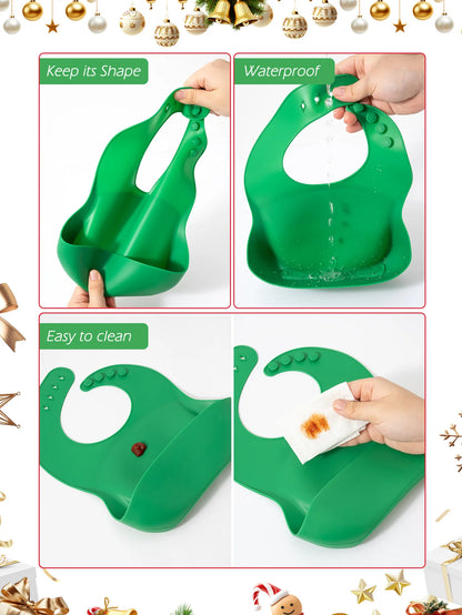 Christmas Baby Bib – Cozy Reindeer Edition